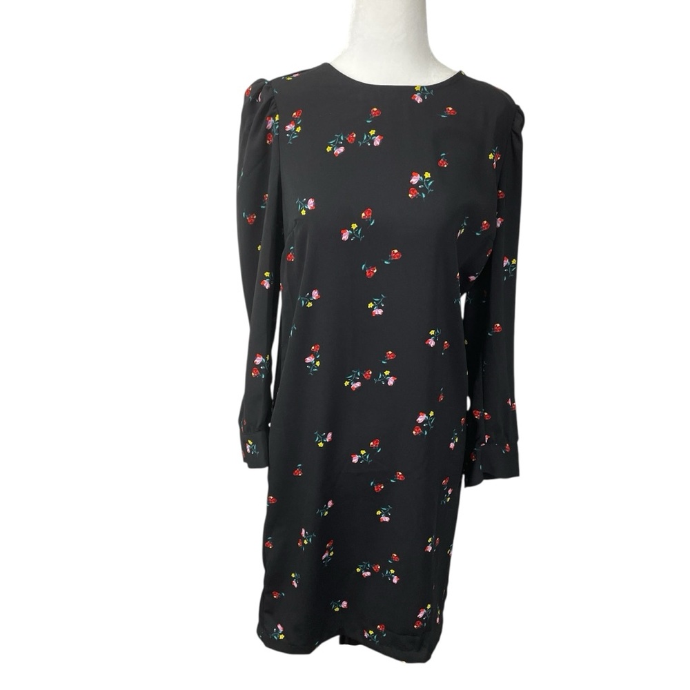 Old Navy Black Floral Shift Dress Size Small